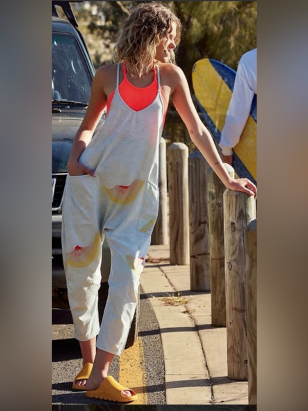 Women’s Cream Free People Sunburst Casual Jumpsuit